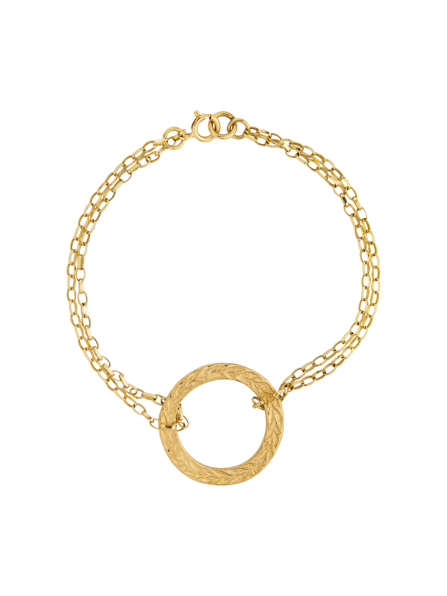 9ct gold laurel wreath bracelet